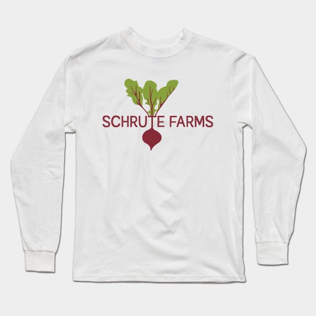 Schrute Farms Long Sleeve T-Shirt by JoshABaumArt